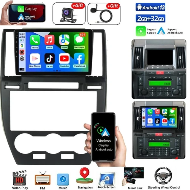 Alt view image 3 of 5 - Android 13 Car Stereo for Landrover Freelander 2 2007-2012 Car Radio GPS for CarPlay Wireless Android Auto 9in Touchscreen Bluetooth WiFi FM/RDS DSP SWC Split Screen AHD Backup Camera 2+32G