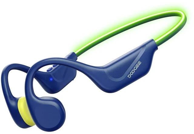 Main image of POPUX Bone Conduction Headphones, Running Headphones, Open-Ear Headphones, Sports with LED Light Strip, IP66 Waterproof, Bluetooth 6.0,10H Playtime,Convient Pour le Cyclisme(Blue)