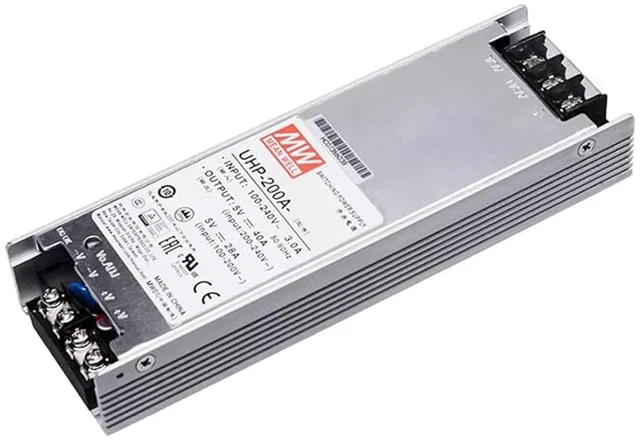 Main image of MedInnov UHP-200A-4.5 Industrial Power Supply, 4.5V 40A 180W, Fanless Design, Wide Input 90-264.5VAC, High Efficiency, UL/TUV Certified, for LED Signage, Displays, Channel Letters