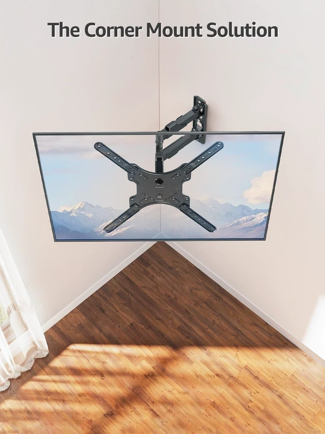 Alt view image 5 of 5 - MOUNTUP Full Motion TV Wall Mount for Most 26-60 Inch TVs, Max VESA 400x400mm Wall Mount TV Bracket with Swivel Tilting Extension Level Adjustment for LED LCD Flat Curved TVs Up to 77 LBS, MU0018