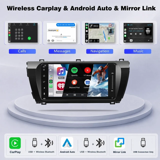 Alt view image 4 of 5 - 4+64G 7" Android Car Radio for Toyota Corolla 2014 2015 2016 Carplay