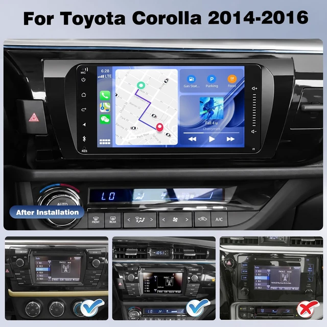 Alt view image 2 of 5 - 4+64G 7" Android Car Radio for Toyota Corolla 2014 2015 2016 Carplay