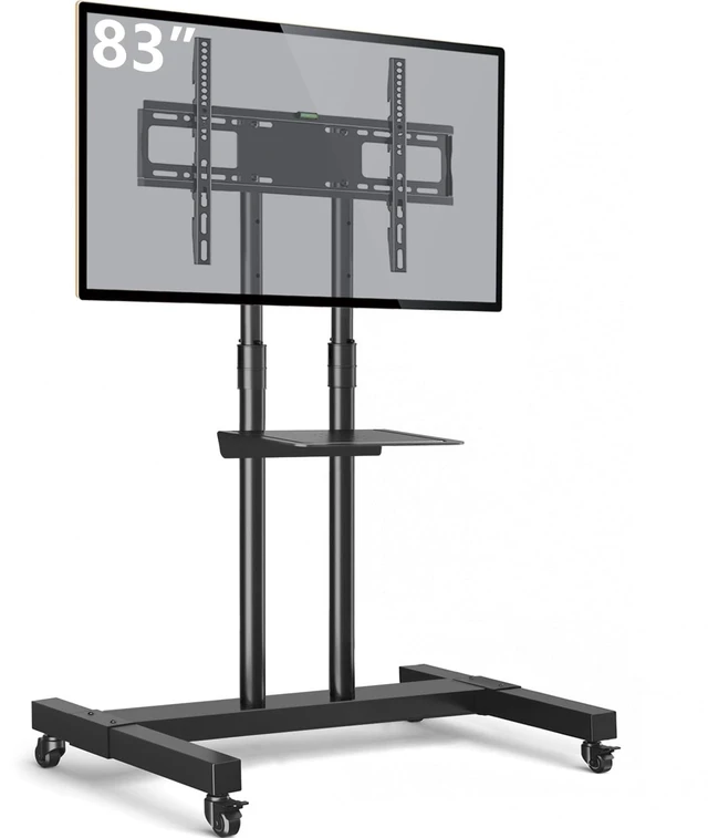 Main image of TAVR Mobile TV Stand Rolling TV Cart Floor Stand with Mount for 32-83 Inch