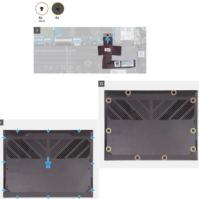Alt view image 3 of 5 - Deal4GO Lower Bottom Case Base Enclosure Cover Assembly WW6FR 0WW6FR Replacement for Dell G15 5530 5535 2023 Gaming Laptop