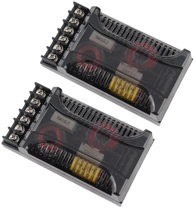 Main image of Ejoyous 2 Way Car Audio Crossover, 2Pcs Universal Heat Dissipation Speaker Frequency Divider with Overcurrent Protection, for Car Speaker System for Superior Sound Quality