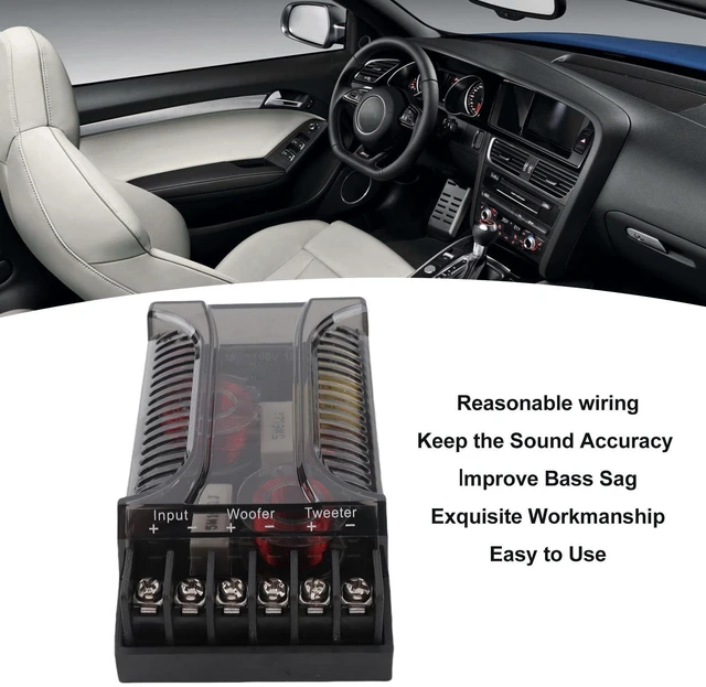 Alt view image 2 of 5 - Ejoyous 2 Way Car Audio Crossover, 2Pcs Universal Heat Dissipation Speaker Frequency Divider with Overcurrent Protection, for Car Speaker System for Superior Sound Quality