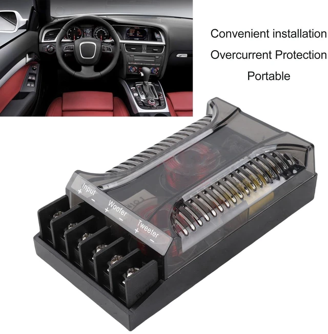 Alt view image 3 of 5 - Ejoyous 2 Way Car Audio Crossover, 2Pcs Universal Heat Dissipation Speaker Frequency Divider with Overcurrent Protection, for Car Speaker System for Superior Sound Quality