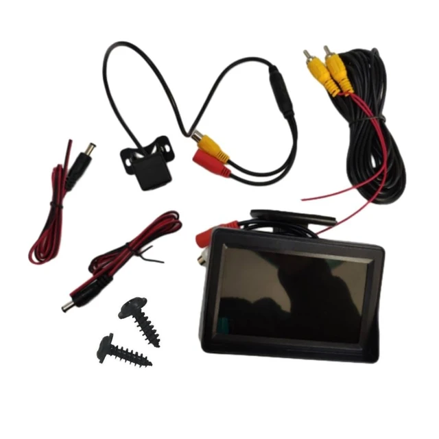 Alt view image 2 of 5 - Rear View Reverse Camera Display Backup Camera 4.3" 4.3 inch Color TFT LCD Display Monitor 12V Compatible with Cars, SUVs, Vans, and Trucks