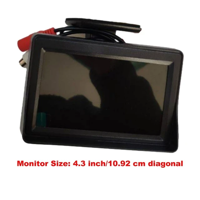 Alt view image 5 of 5 - Rear View Reverse Camera Display Backup Camera 4.3" 4.3 inch Color TFT LCD Display Monitor 12V Compatible with Cars, SUVs, Vans, and Trucks