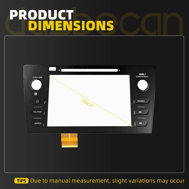 Alt view image 2 of 5 - Dasbecan 7inch Touch Screen Digitizer System TEL/MAP 86431VA610 Navigation