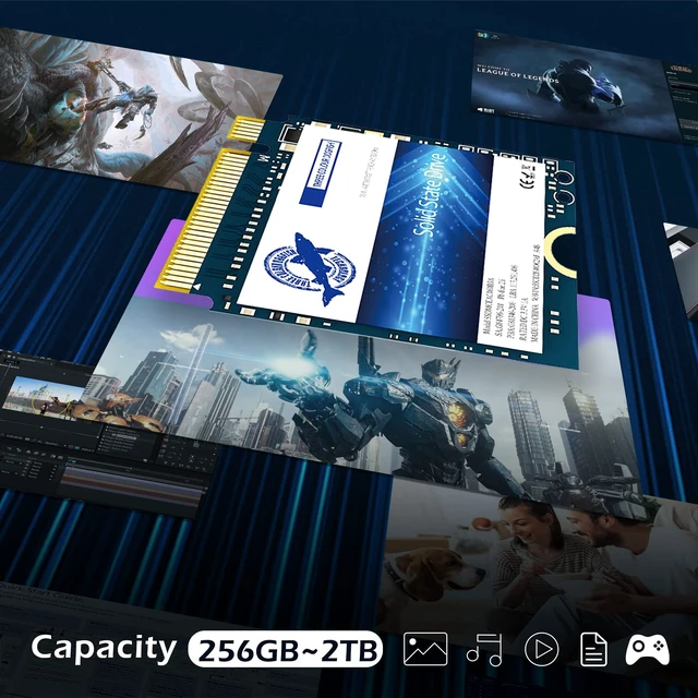 Alt view image 5 of 5 - Dogfish SSD M.2 2230 NVMe PCIe 4.0 512GB 3D TLC NAND Gaming Unit?a stato solido interna per Steam Deck PS5 Surface Pro Laptop Desktop (M.2 2230 NVMe 4.0, 512 GB)
