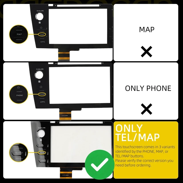 Alt view image 3 of 5 - Dasbecan 7inch Touch Screen Digitizer System TEL/MAP 86431VA610 Navigation