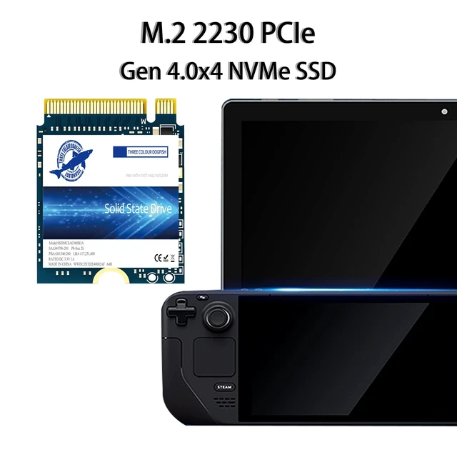 Alt view image 2 of 5 - Dogfish SSD M.2 2230 NVMe PCIe 4.0 512GB 3D TLC NAND Gaming Unit?a stato solido interna per Steam Deck PS5 Surface Pro Laptop Desktop (M.2 2230 NVMe 4.0, 512 GB)