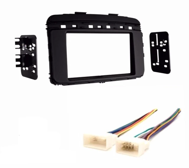 Main image of Double Din Car Stereo Radio Install Dash Kit + Wire Harness -No Factory Nav Vehicles, No Factory 7" Touchscreen Vehicles, No Factory External Amp Vehicles: Made for 2016 2017 2018 Kia Sorento