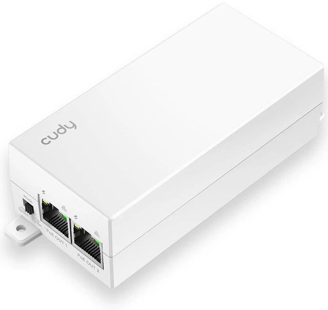 Main image of Cudy 2-Ch PoE++ Extender, 802.3bt in, 2X 30W, 250m, Daisy Chain, POE20