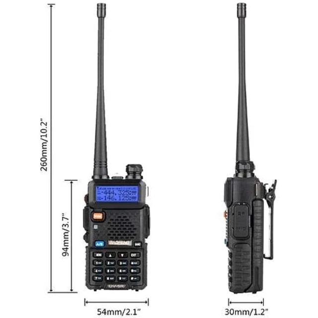 Alt view image 3 of 5 - BAOFENG UV-5R Ham Radio Handheld Two Way Radio Long Range Walkie Talkies