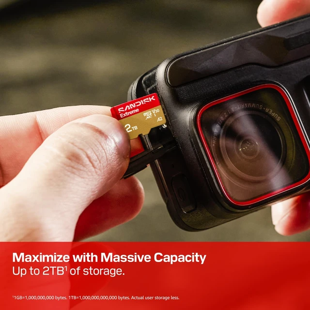 Alt view image 5 of 5 - SanDisk 1TB Extreme microSD UHS-I Card, Up to 245MB/s Read and 170MB/s Write, 5.3K Video, 4K UHD, High-Performance for Action Cams, Drones, Android Devices, SDSQXH9-1T00-GZ6MA
