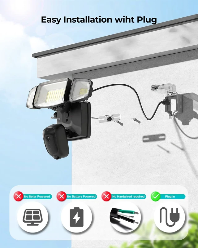 Alt view image 2 of 5 - iMaihom LM Security Outdoor Cam with Motion-Activated, Color Night Vision, 2-Way Audio, Siren, 24/7 Recording, IP65, 5G/2.4G WiFi, Black