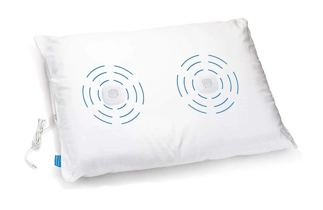 Alt view image 2 of 5 - Sound Oasis Amplified Pillow Speakers 2 Ultra-Thin Under Pillow Hi-Fi Stereo Speakers with Volume Control, Private Sleep Audio for Music, White Noise, Relaxation & Tinnitus Masking, 3.5mm Connection