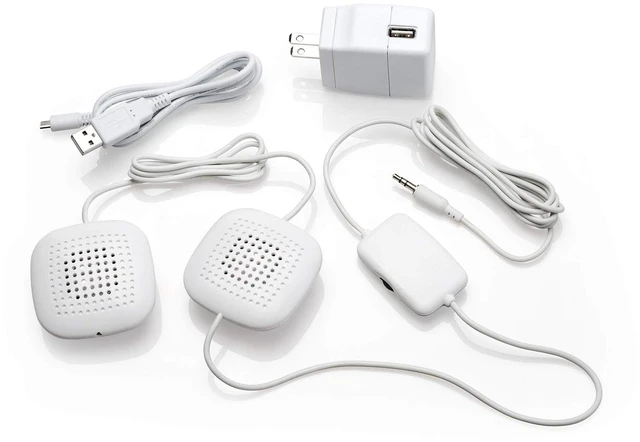 Main image of Sound Oasis Amplified Pillow Speakers 2 Ultra-Thin Under Pillow Hi-Fi Stereo Speakers with Volume Control, Private Sleep Audio for Music, White Noise, Relaxation & Tinnitus Masking, 3.5mm Connection