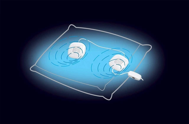 Alt view image 3 of 5 - Sound Oasis Amplified Pillow Speakers 2 Ultra-Thin Under Pillow Hi-Fi Stereo Speakers with Volume Control, Private Sleep Audio for Music, White Noise, Relaxation & Tinnitus Masking, 3.5mm Connection