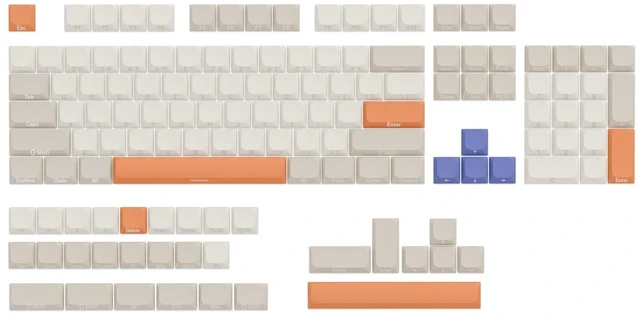 Main image of GATERON Low Profile Keycaps, Nature Series PBT Keycaps 135 Keys Set(Dune)