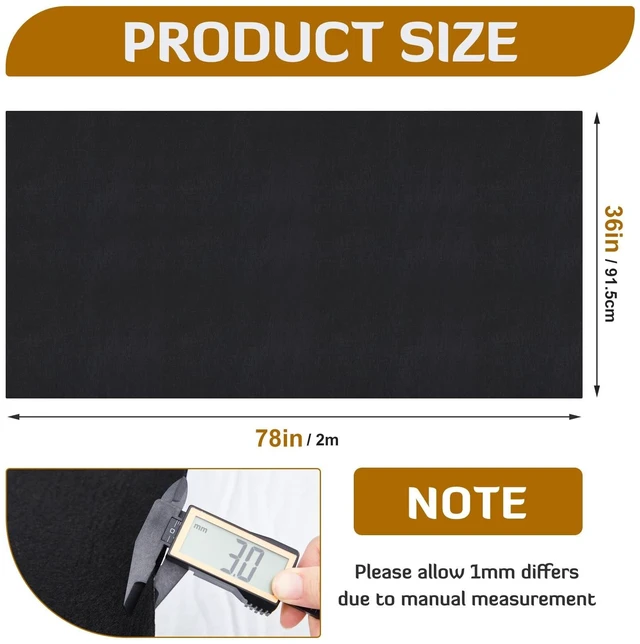 Alt view image 2 of 5 - Nuanchu 19.5 Sq Ft Self Adhesive Underfelt Carpet 36 x 78 in, Black