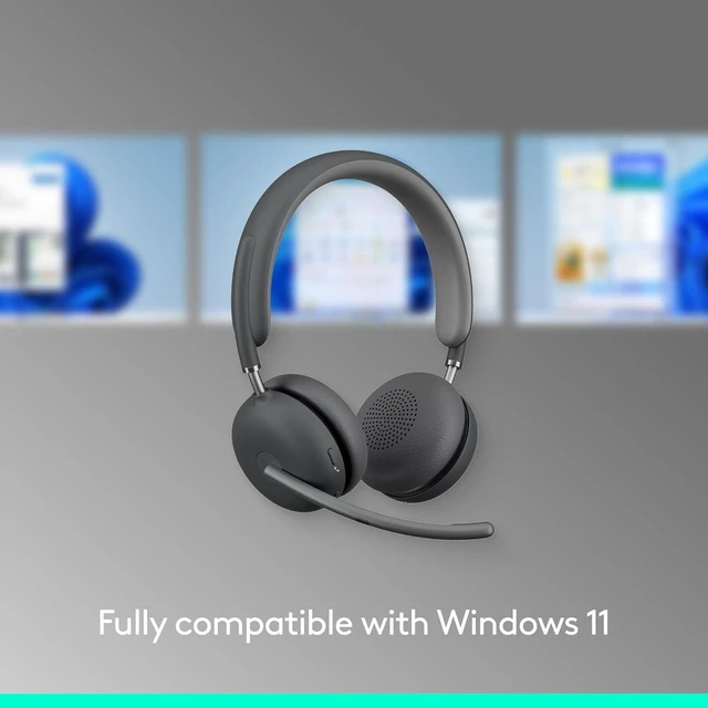 Alt view image 5 of 5 - Logitech Zone 950 Premium Noise Canceling Headset Hybrid ANC - Graphite