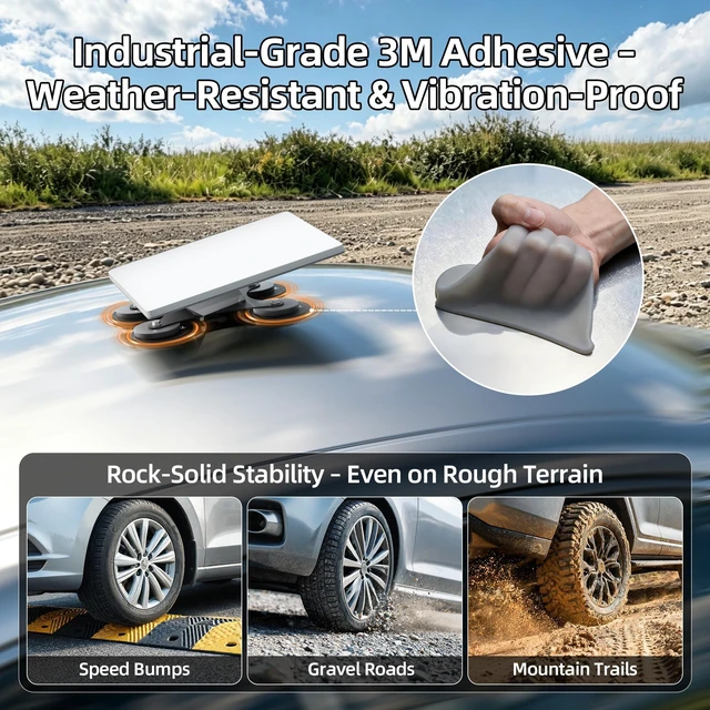 Alt view image 3 of 5 - 4-Pack Adhesive Magnetic Mount Plates for Starlink Mini & Standard 4/4X