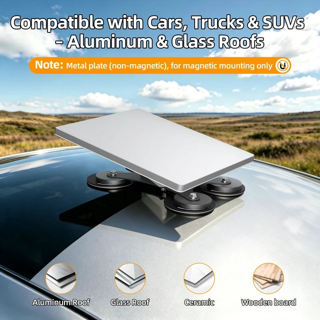 Alt view image 4 of 5 - 4-Pack Adhesive Magnetic Mount Plates for Starlink Mini & Standard 4/4X