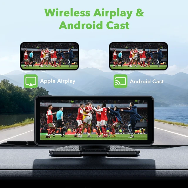 Alt view image 5 of 5 - TOGUARDGO 6.86" CarPlay Screen with Dual Dash Cam 2.5K Front 1080P Rear