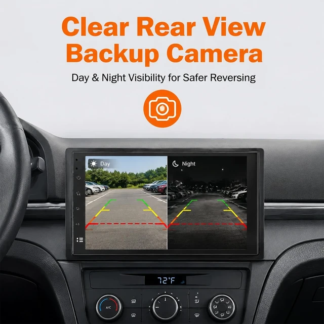 Alt view image 4 of 5 - Haudio 7 Inch Double Din Car Stereo with Wireless Apple CarPlay & Android Auto, Android 13 Car Radio 2GB+32GB, GPS Navigation, Bluetooth, WiFi, Backup Camera, FM/RDS, Universal Double DIN Head
