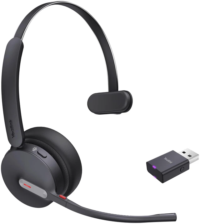 Main image of Yealink WH64 Hybrid Mono Teams Headset with Dongle Hybrid Technology, Ideal for Microsoft Teams, Single Ear Design, Noise Reduction, USB