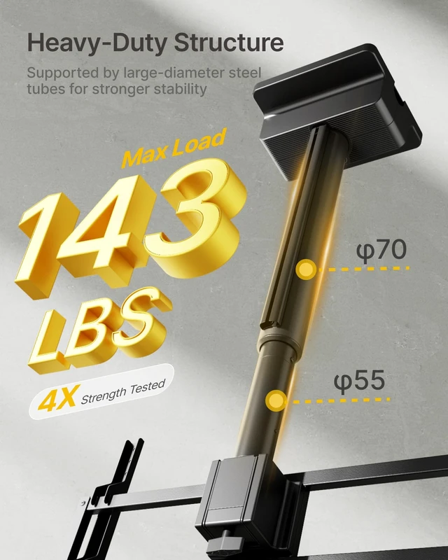 Alt view image 4 of 5 - monTEK Motorized Swivel Ceiling TV Mount, Motorized Height, 37-86 Inch TVs