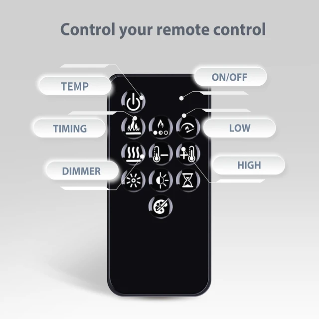 Alt view image 4 of 5 - Snrigw Replacement Remote for Dimplex PLF Electric Fireplace