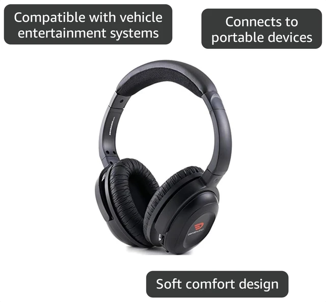 Alt view image 3 of 5 - DRIVE AUDIO Headphones Compatible with Volkswagen & Audi Tiguan Routan Toureg A3 Q3 Q5 Q7 Car SUV Van Vehicle Headset