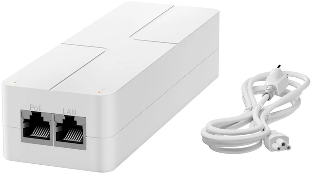 Main image of 2.5G PoE++ Injector, 60W IEEE 802.3af/at/bt Injector Adapter, Up to 100m(328ft) Transmission, Plug & Play, 100/1000/2500Mbps, Wall Mountable for IP Camera, WiFi AP, IP Phone