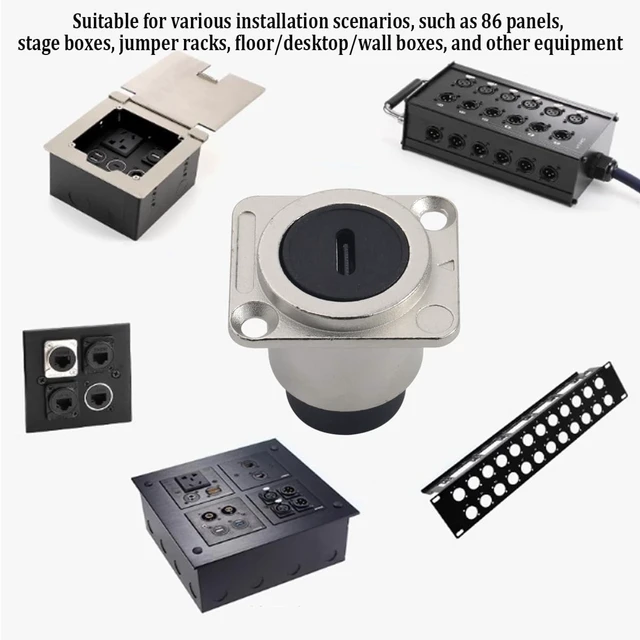 Alt view image 4 of 5 - PENGLIN 5PCS D Type USB 3.1 Type C Panel Mount Coupler Female to Female