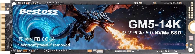 Main image of Bestoss NVMe M.2 2280 SSD 4TB Internal PCIe 5.0,Up to 14000MB/s, DRAM Cache