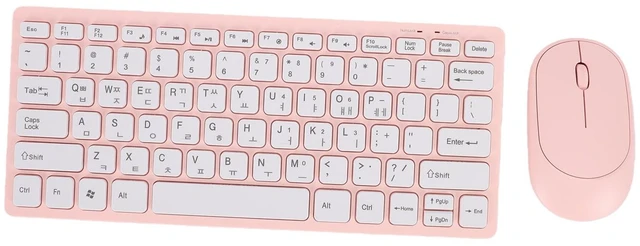 Main image of GOWENIC Korean Wireless Keyboard and Mouse, 78 Keys 2.4GHz Plug and Play Ergonomic Slim Design, with Silent Click Mouse, for PC Laptop Korean Speakers