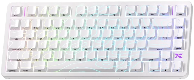 Main image of XVX L75 Air 75% Low Profile Wireless Mechanical Keyboard, Hot-Swap, White