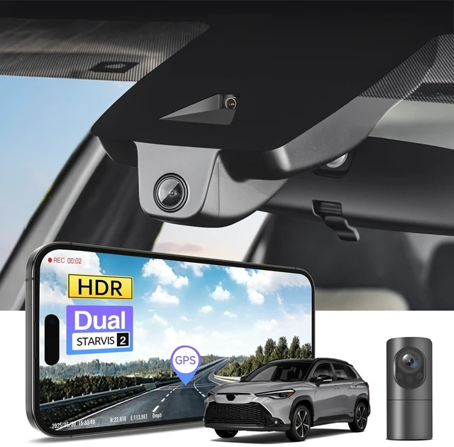 Main image of 4K Front &2K Rear 2 Channel HDR Dash Cam for Toyota Corolla Cross 2023-2026