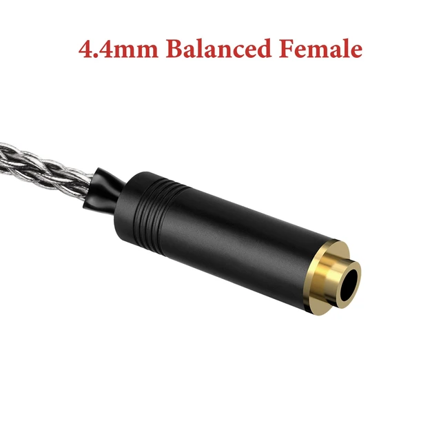 Alt view image 4 of 5 - GEEKRIA Apollo 4.4mm Balanced Audio Extension Cable, 6N OCC Silver-Plated Copper HiFi Headphone Extension Cord, 4.4mm Male to Female for DAC/AMP, DAP and Audiophile Audio Systems (1.5 m)
