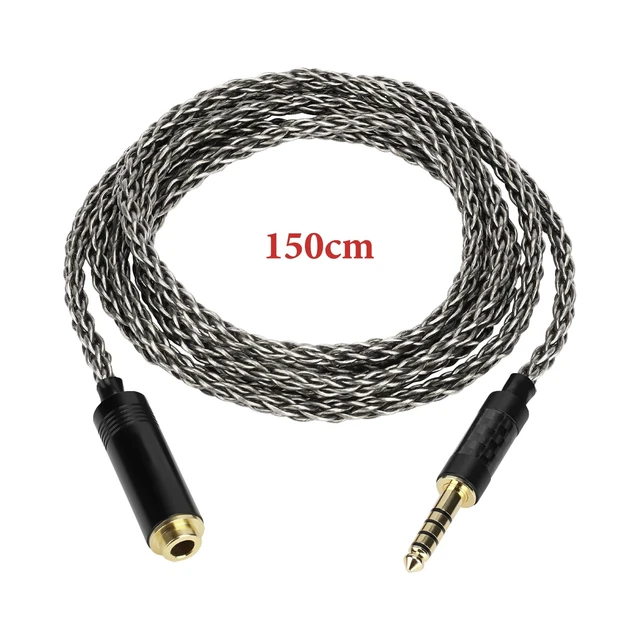 Alt view image 2 of 5 - GEEKRIA Apollo 4.4mm Balanced Audio Extension Cable, 6N OCC Silver-Plated Copper HiFi Headphone Extension Cord, 4.4mm Male to Female for DAC/AMP, DAP and Audiophile Audio Systems (1.5 m)