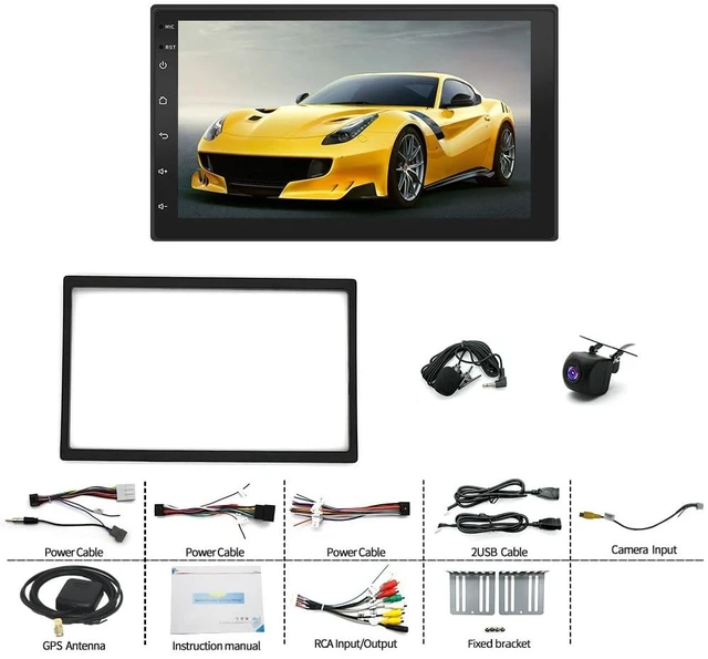 Alt view image 4 of 5 - 7 inch Double Din Car Stereo for Chevy Express 1500 2500 2003-2006 Radio Upgrade, 2+32G Touch Screen Radio Express 1500 Head Unit Bluetooth with Wireless Carplay Auto Android Backup Camera GPS