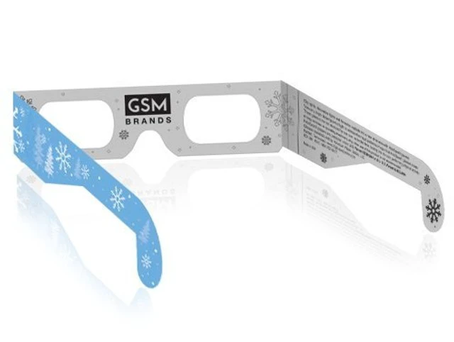 Alt view image 4 of 5 - Christmas 3D Glasses - Holiday Specs Turns Lights into Snowflakes - 10 Pack