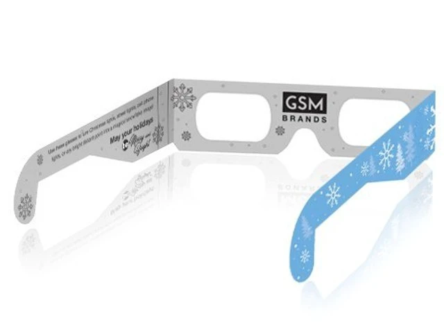 Alt view image 5 of 5 - Christmas 3D Glasses - Holiday Specs Turns Lights into Snowflakes - 10 Pack