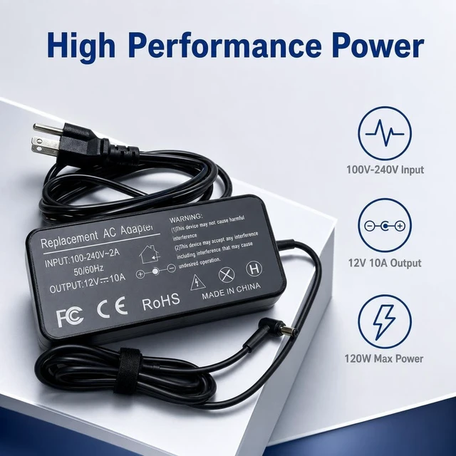 Alt view image 5 of 5 - KAQIAR 120W 12V 10A DC Power Supply Adapter for LED & Electronic Devices