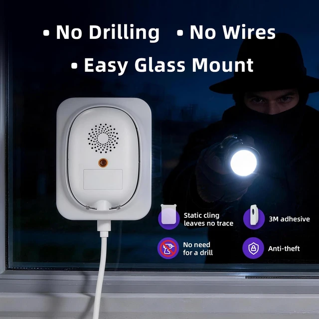 Alt view image 3 of 5 - CINMOORE 2.5K Window Security Camera, No Drill Anti-Glare, Free AI Human/Vehicle/Pet Detection, Color Night Vision, 5000mAh Battery & Wired Dual Power, Indoor-to-Outside, 24/7 Recording