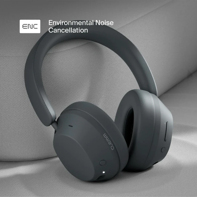 Alt view image 3 of 5 - Clemm Preset Wireless Over-Ear Headphones, 95H Playtime, Bluetooth, 40mm Drivers, Built-in Mic, Memory Foam Earcups, Aux Cable Included, Foldable Design, Graphite